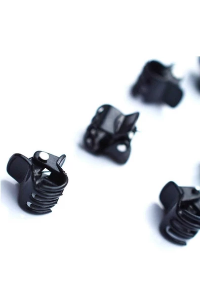 OMAC Kadın 3' Lü Küçük Mandal Toka Siyah - 2