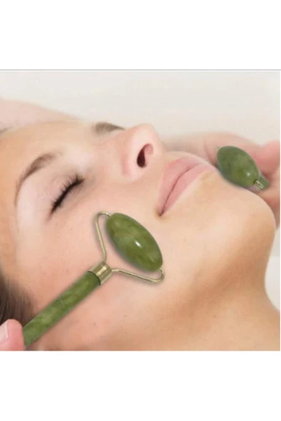 CMT Yeşim Taşı Yüz Masaj Aleti Cilt Anti Aging Skin Jade Roller