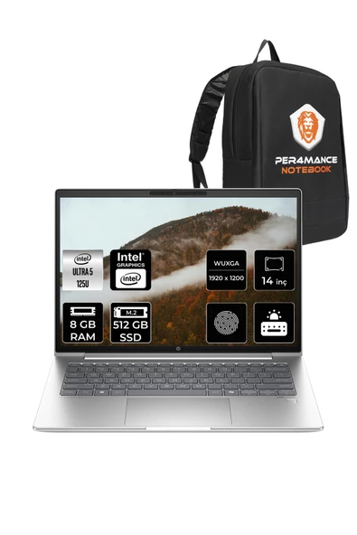 HP  ProBook 440 G11 İntel Core Ultra 5 125U 8GB 512GB SSD 14'' WUXGA FDOS SA22YQ & PER4 Çanta ürün görseli 1