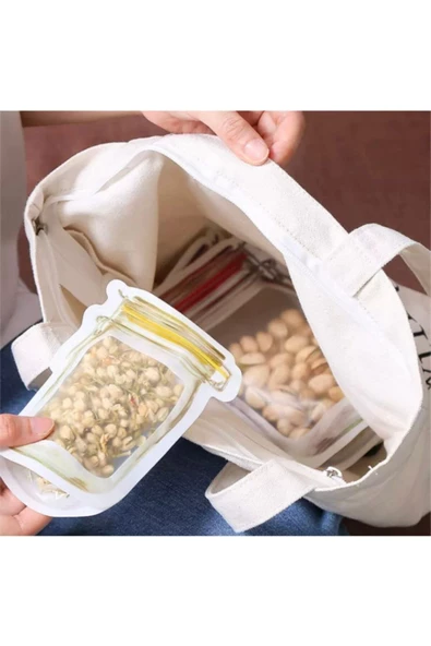 Upss Kavanoz Görünümlü Kilitli Saklama Poşeti 3 Adet 500 Ml - 2