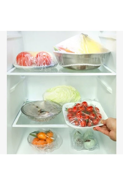 OMAC Tek Kullanımlık Yemek Örtüsü Elastik Sinek Engelleyici 25cm Çap 3 Adet - 4