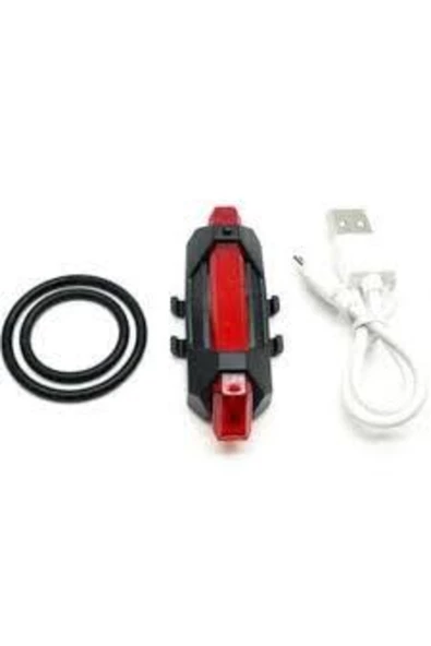 NurFeyza Şarjlı Fonksiyonlu Bisiklet Arka Spot Uyarı Ikaz Işığı 4 Modlu Lamba - 3