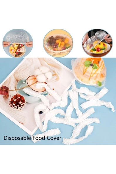 OMAC Tek Kullanımlık Yemek Örtüsü Elastik Sinek Engelleyici 25cm Çap 3 Adet - 3