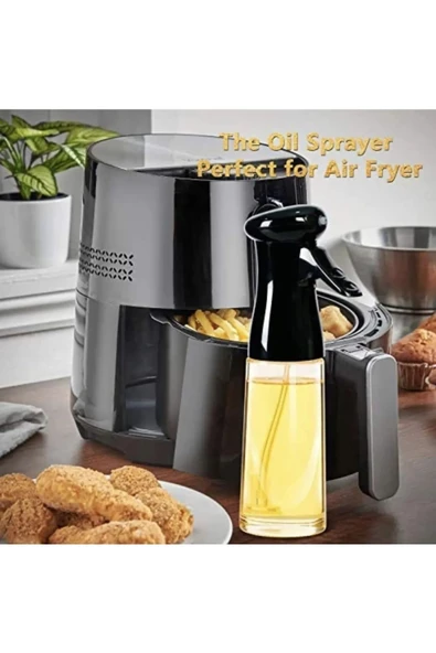 THREESTEP Sprey Yağdanlık, Airfryer Için Yağdanlık, Püskürtmeli Sprey Cam Şişe Zeytinyağı Sirke Yağ Püskürtücü - 4