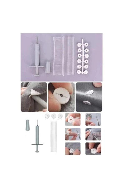 MatesStore Yorgan Kılıfı Nevresim Çarşaf Sabitleme Seti Yorgan Kılıf Tutucu - 6