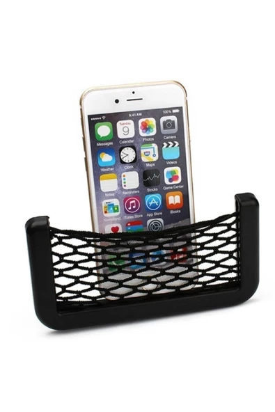 OMAC 15x8 Cm Araba Torpido Telefon Ruhsat Tutucu Fileli Araç Içi Organizer Yapışkanlı File Düzenleyici - 6