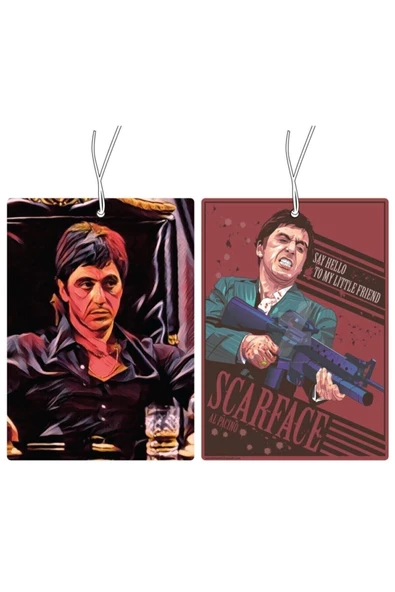 Mad Accessories -scarface Tony Montana Parfüm Esanslı Baskılı Ipli Asma Ayna Oto Araç Kokusu