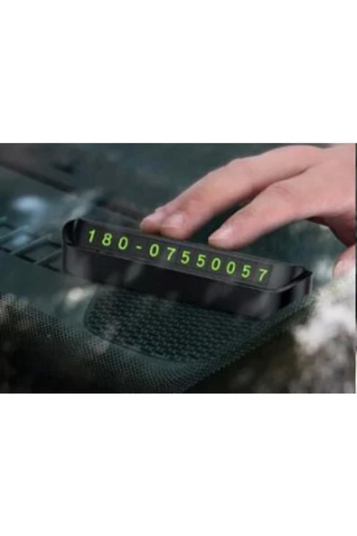 OMAC Araç Parktel Numaratör Oto Telefon Park Numaratörü Ön Cam Torpido Siyah - 3