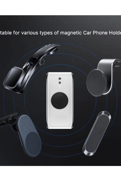 ucuzmi 2adet Telefon Araç Içi Tutucu Stant Metal Plaka Magnetic Mıknatıslı Tutucular Için Metal Saç Seti 3m - 5
