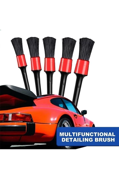 Canderel Oto Araç Detaylı Temizlik Fırça Seti 5'li Oto Araba Yıkama Klima Temizleme Fırça Takımı - Resim 4