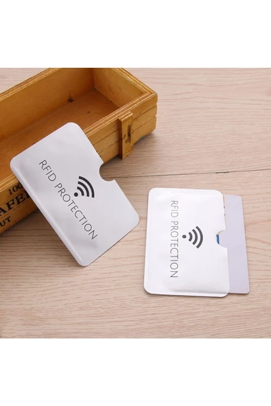 OMAC Anti Rfid Kimlik Kartı Tutucu Lazer Alüminyum Cüzdan Engelleme Okuyucu Kilidi Anti-hırsızlık - 2