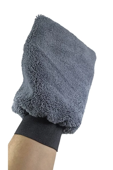 OMAC Oto & Ev Yıkama Ve Cila Eldiveni - Antrasit Mikrofiber - 2