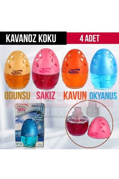 clean stoff Küre-kavanoz Koku Kavun-sakız-odunsu-okyanus-şeftali 100ml 4adet