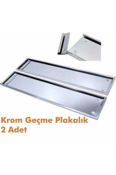 şimika Paslanmaz Metal Plaka Altlığı. Krom Plakalık 2 Adet Tüv Geçerli