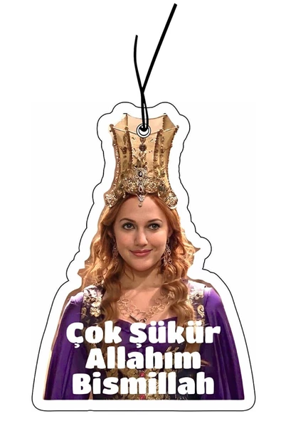 odaburada Hürrem Sultan Tasarımlı Dekoratif Oto Araç Kokusu Ve Aksesuarı (SÜTLÜ VANİLYA ESANSLI)