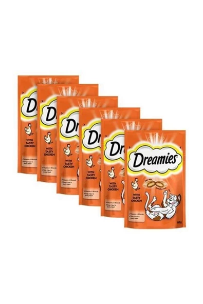 Dreamies Tavuklu Kedi Ödül Maması 60 gr x 6 Adet