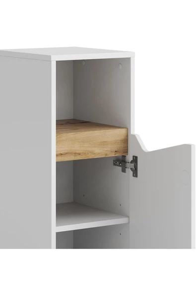 Egecan Mobilya Tek Kapaklı 3 Raflı Banyo Dolabı Havlu Dolabı Sabunluk Kiler Dolabı Erzak Dolabı Ekmek Dolabı - 5