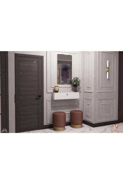 Egecan Mobilya 60cm Beyaz Kapaklı Dresuar Salon Antre Hol Oturma Odası Askıda Kulplu Dolap Dresuar - 3