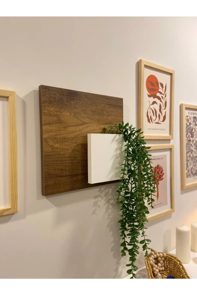 Egecan Mobilya Bohem Model Uçan Duvar Rafı Saksılık Çiçeklik İskandinav Duvar Saksısı - 6