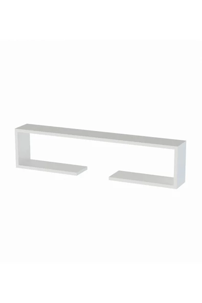 Egecan Mobilya Beyaz 80 Cm Duvar Rafı Kitaplık - 4