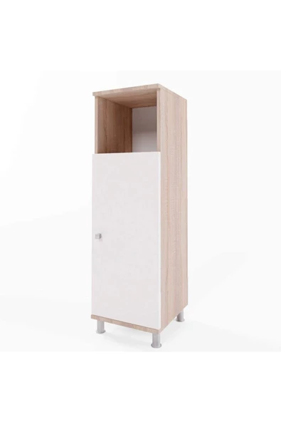 Egecan Mobilya Tek Kapaklı 3 Raflı Çok Amaçlı Banyo Dolabı Mutfak Dolabı Havlu Dolabı Erzak Dolabı - 5