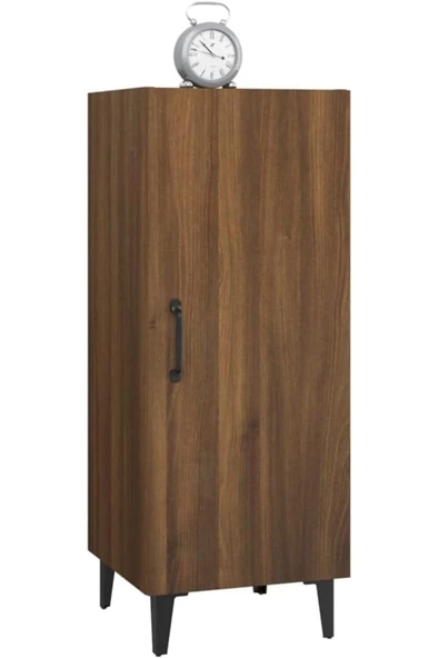 Egecan Mobilya Tek Kapaklı Ceviz 3 Raflı Banyo Dolabı Havlu Dolabı Sabunluk Kiler Dolabı Erzak Dolabı Ekmek Dolabı - 2