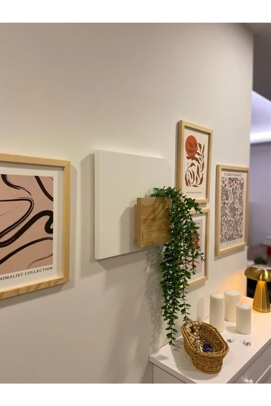 Egecan Mobilya Bohem Model Uçan Duvar Rafı Saksılık Çiçeklik İskandinav Duvar Saksısı - 3