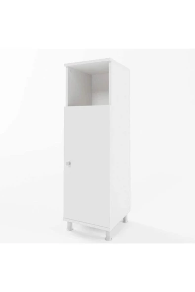 Egecan Mobilya Tek Kapaklı 3 Raflı Banyo Dolabı Havlu Dolabı Sabunluk Kiler Dolabı Erzak Dolabı Çamaşır Dolabı - 5