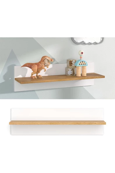 Egecan Mobilya Duvar Rafı Uçan Duvar Rafı Kitaplık Düzenleyici Raf Bohem Duvar Rafı İskandinaz Duvar Rafı 1 Adet - 3