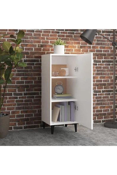 Egecan Mobilya Tek Kapaklı Beyaz 3 Raflı Banyo Dolabı Havlu Dolabı Sabunluk Kiler Dolabı Erzak Dolabı Ekmek Dolabı - 2