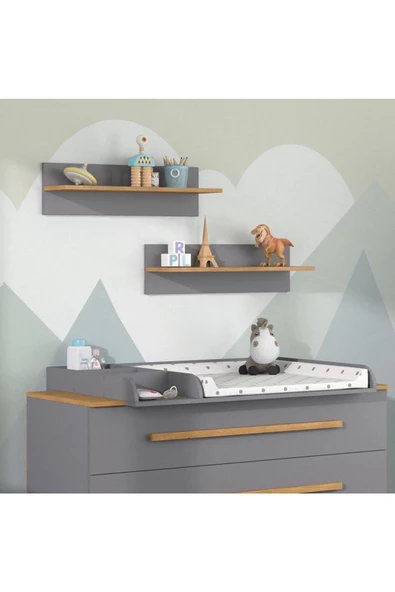 Egecan Mobilya Duvar Rafı Uçan Duvar Rafı Kitaplık Düzenleyici Raf Bohem Duvar Rafı İskandinaz Duvar Rafı 1 Adet - 2