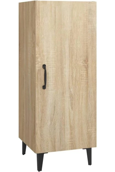 Egecan Mobilya Tek Kapaklı Meşe 3 Raflı Banyo Dolabı Havlu Dolabı Sabunluk Kiler Dolabı Erzak Dolabı Ekmek Dolabı - 2