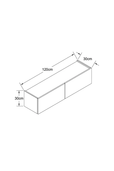 Egecan Mobilya Meşe 120 Cm Tv Ünitesi Tv Sehpası Duvar Rafı Kitaplık - 4
