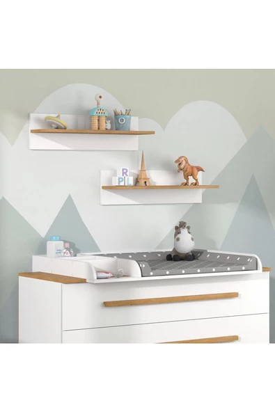 Egecan Mobilya Duvar Rafı Uçan Duvar Rafı Kitaplık Düzenleyici Raf Bohem Duvar Rafı İskandinaz Duvar Rafı 1 Adet - 2