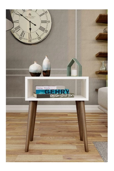 Egecan Mobilya Beyaz Başucu Komodin - 3