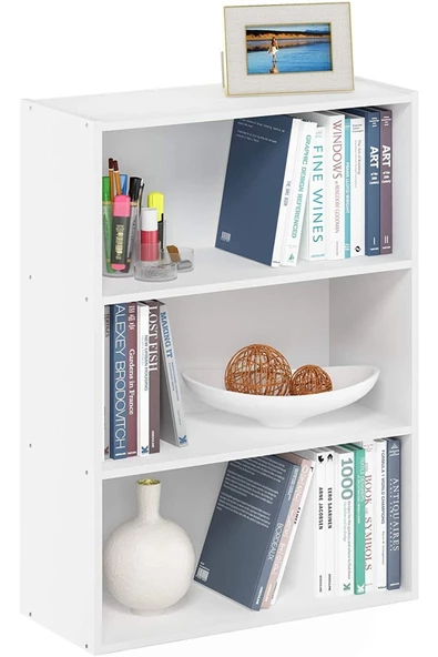 Egecan Mobilya Beyaz 3 Raflı Kitaplık - 2