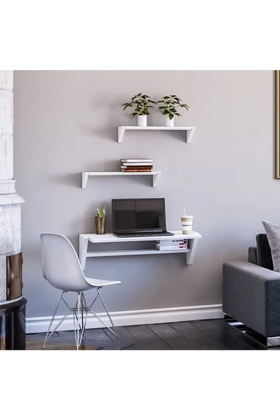 Egecan Mobilya Beyaz Çalışma Masası Ofis Masası Çocuk Odası Çalışma Odası Masası Ders Masası Yemek Masası - 4