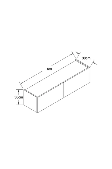 Egecan Mobilya Meşe 110 Cm Tv Ünitesi Tv Sehpası Duvar Rafı Kitaplık - 4