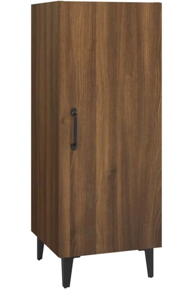 Egecan Mobilya Tek Kapaklı Ceviz 3 Raflı Banyo Dolabı Havlu Dolabı Sabunluk Kiler Dolabı Erzak Dolabı Ekmek Dolabı - 3