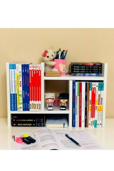 Egecan Mobilya Tidy Ayarlanabilir Kitaplık Masa Üstü Kitaplık Tezgah Üstü Düzenleyici Organizatör Kitaplık Raf - 3