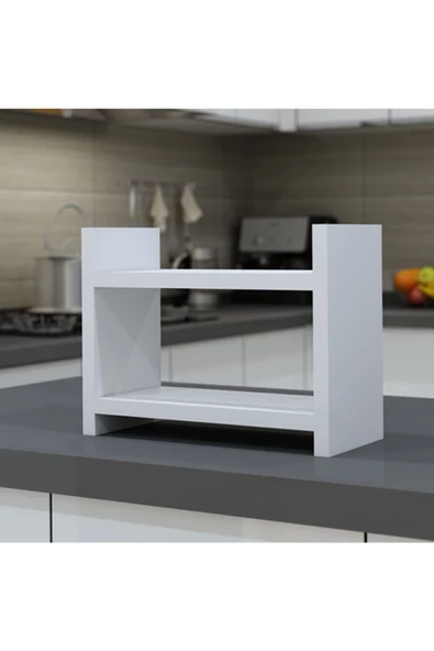 Egecan Mobilya Tezgah Üstü Baharatlık Mutfak Dolabı Düzenleyici Raf Tezgah Üstü Dolap - 3