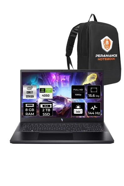 ACER  Nitro V 15 i7 13620H 8GB 2TB SSD RTX4050/6GB 144Hz FHD 15.6" FDOS Taşınabilir Bilgisayar & PER4 Çanta