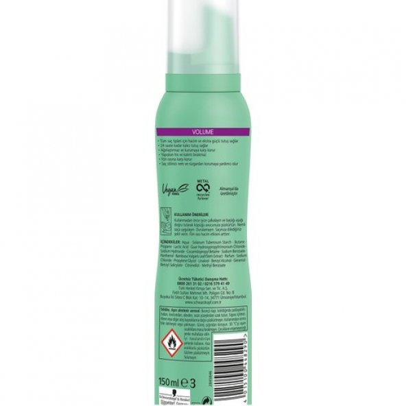 Taft True Volume  Köpük 150 ml - 4