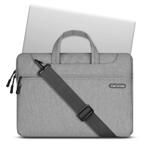 Laptop Çantası 13 inç Bilgisayar Çantası Macbook Çantası Notebook Evrak Çantası Omuz Çantası Askılı Cartinoe - 6