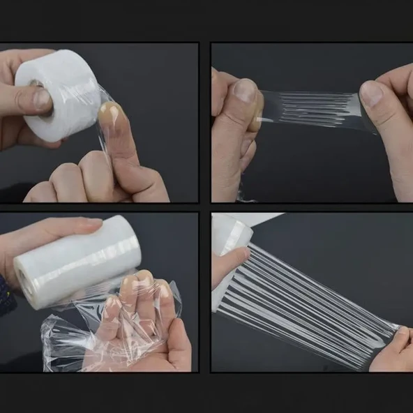 Sanayi Streç Film Çok Amaçlı Kullanıma uygun (ŞEFFAF) 17mic EN-25cm x Metraj-300metre - Resim 2