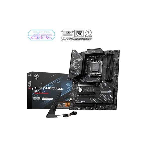 MSI X870 GAMING PLUS WIFI-7 DDR5 HDMI-DP PCIE 5.0 AM5 ATX ürün görseli