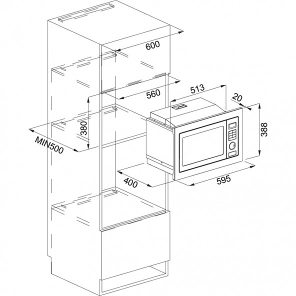 Franke Neo FNO 605 BK Black Davlumbaz - Resim 2