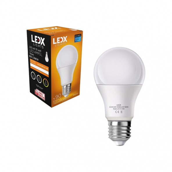 LEDX 12Volt 10W Led Ampul E27 Duylu Beyaz |Kamp|Karavan|Çadır|