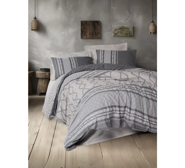 Cotton Box Toprak Çift Kişilik Nevresim Takımı Tonnia Vizon ürün görseli 1