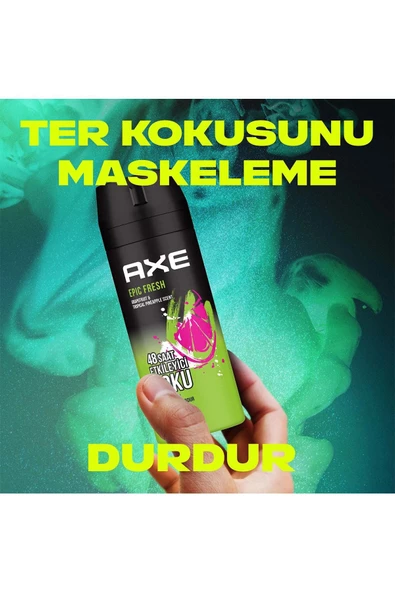 Axe Erkek Deodorant & Bodyspray Epic Fresh 48 Saat Etkileyici Koku 150 ml X3 Adet - 3